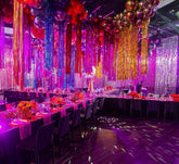 5m x 1m Metallic Foil Tinsel Curtain Party Backdrop Decor Event DecorationParty Fringe Backdrop